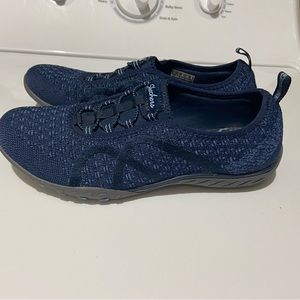 Skechers Womens Relaxed Fit Air-Cooled Memory Foam Blue Slip-On  Shoes Size 6.5